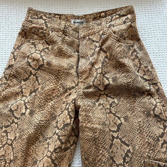 Damson Madder Cargo Snake Print Pants - Picture 1 of 5